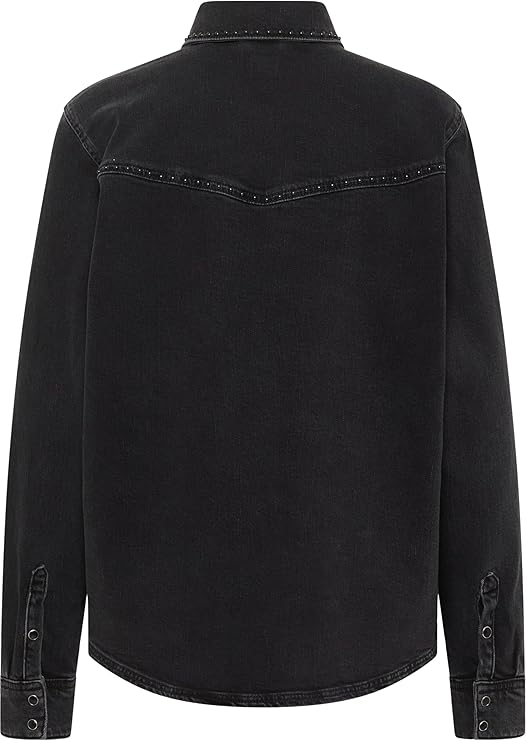 Damska Koszula Jeansowa Mustang Style Shelly Beads Shirt Denim Black 1016011 4000 801