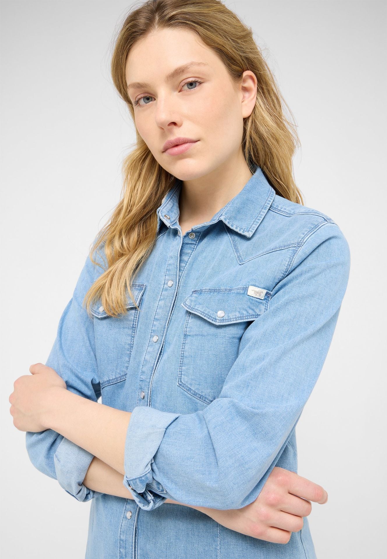 Damska Koszula Mustang Style Cody Denim Shirt Denim Blue 1016935 5000 400