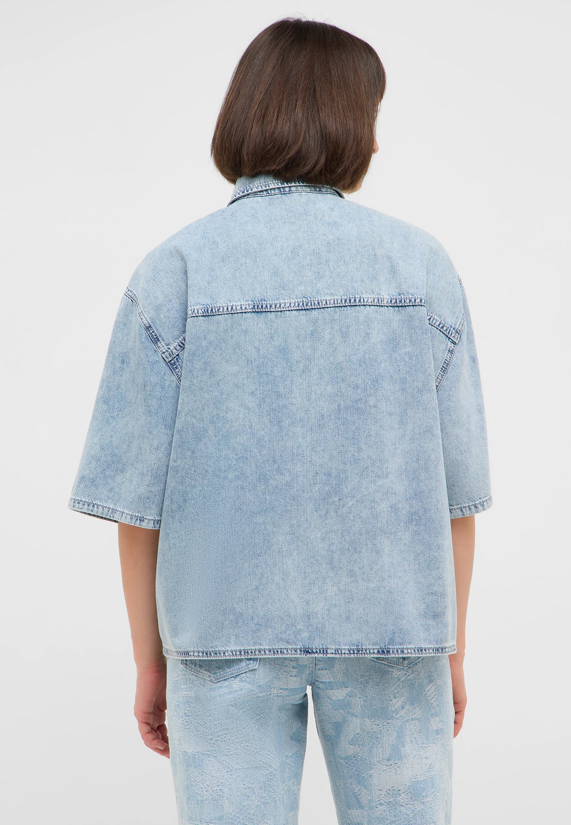 Damska Koszula Mustang Style Ella Shirt Denim Blue 1016568 5000 101