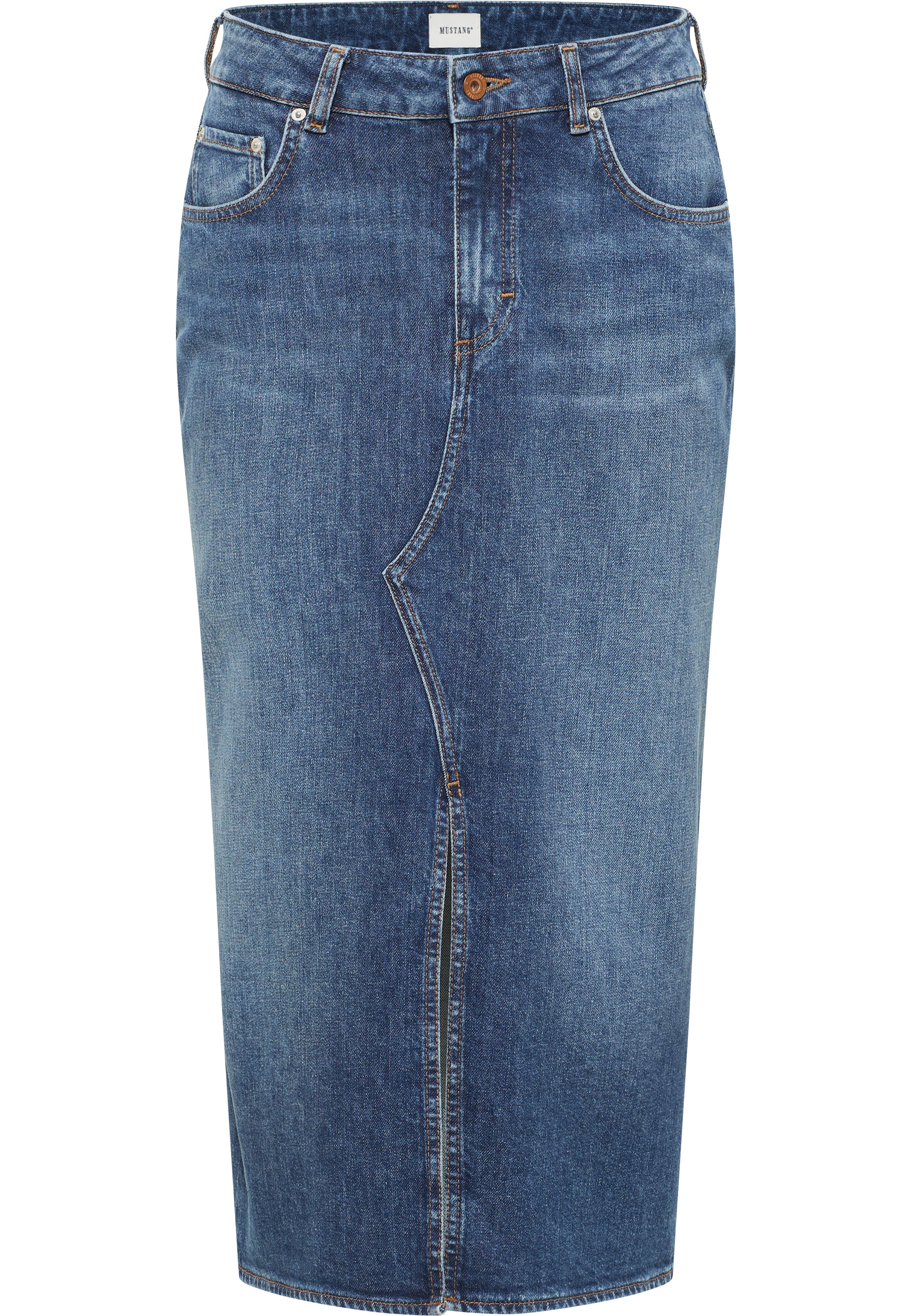 Damska Spódnica Jeansowa Maxi Mustang Style Eureka Denim Skirt Denim Blue 1016941 5000 582