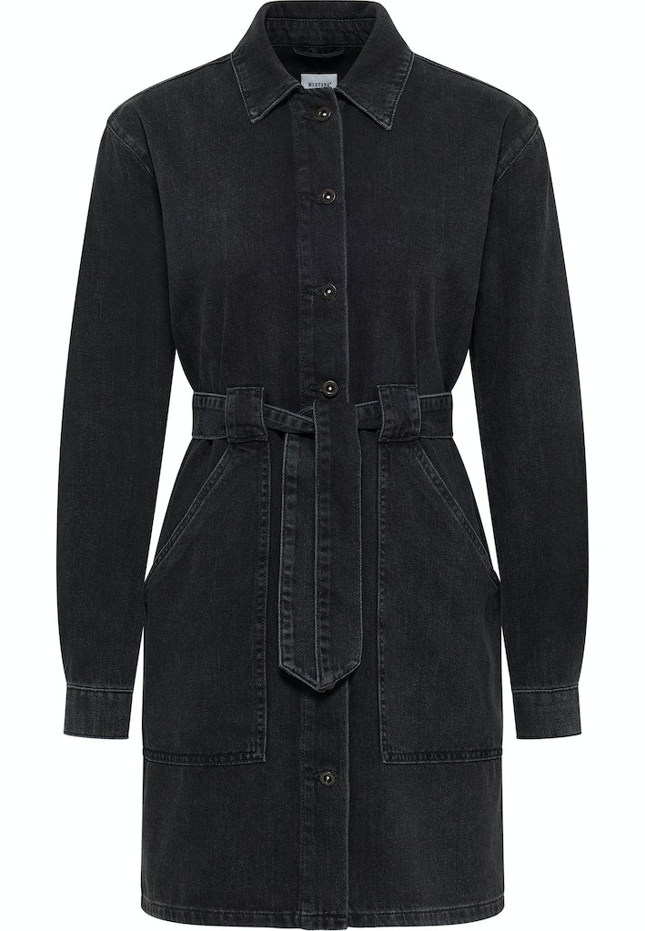 Damska Sukienka Mini Jeansowa Mustang Style Alba Denim Dress Denim Black 1014576 4000 841