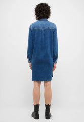 Damska Sukienka Mini Mustang Style Aloha Henley Dress Denim Blue 1015584 5000 701