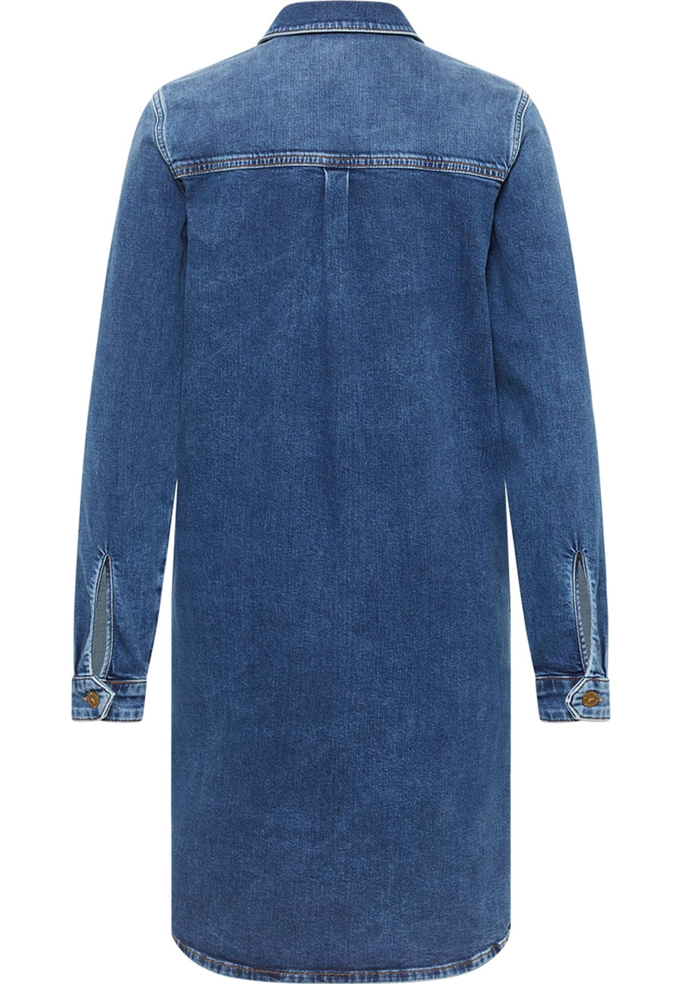 Damska Sukienka Mini Mustang Style Aloha Henley Dress Denim Blue 1015584 5000 701