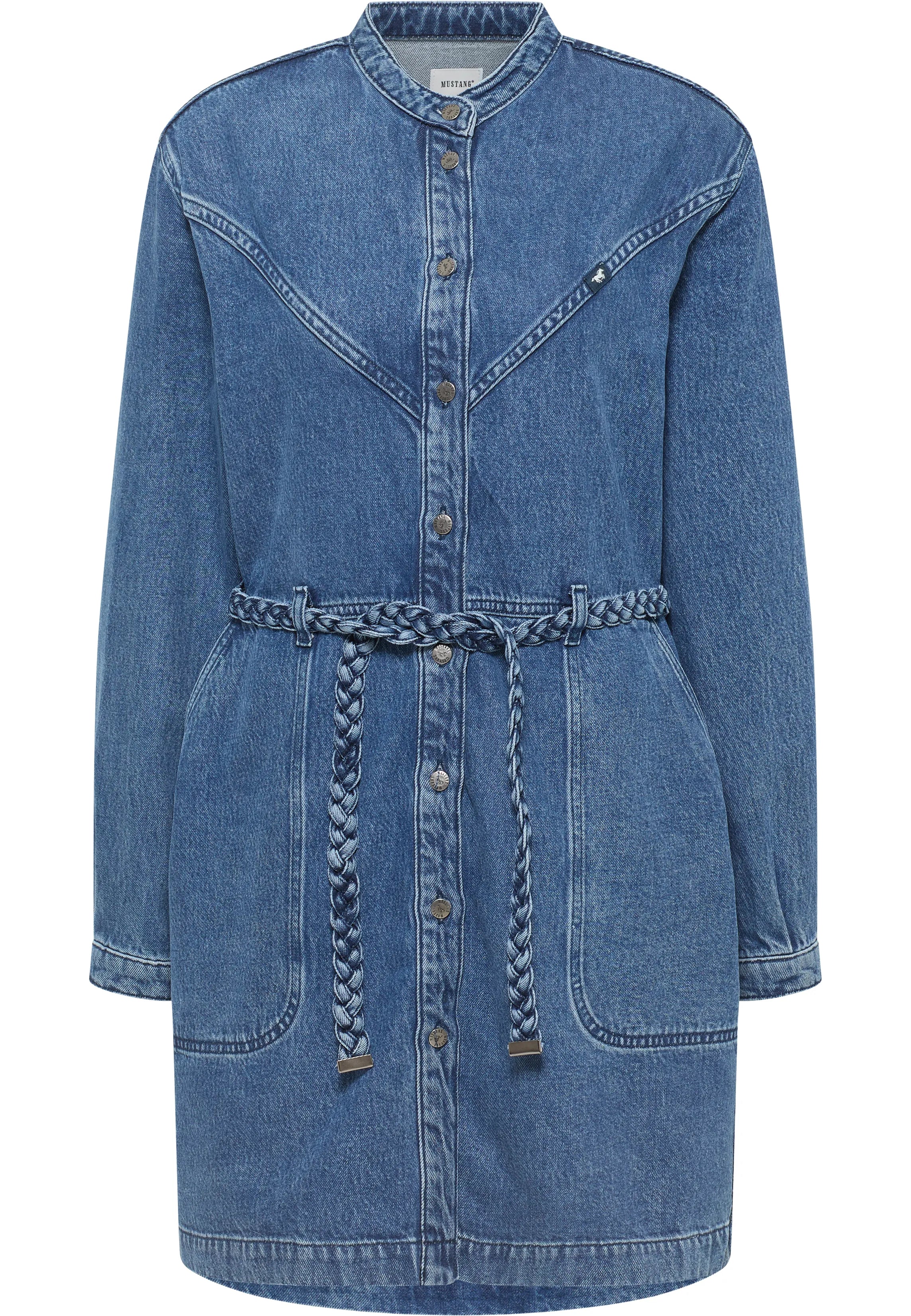 Damska Sukienka Mini Mustang Style Paola  Dress Denim Blue 1015586 5000 500