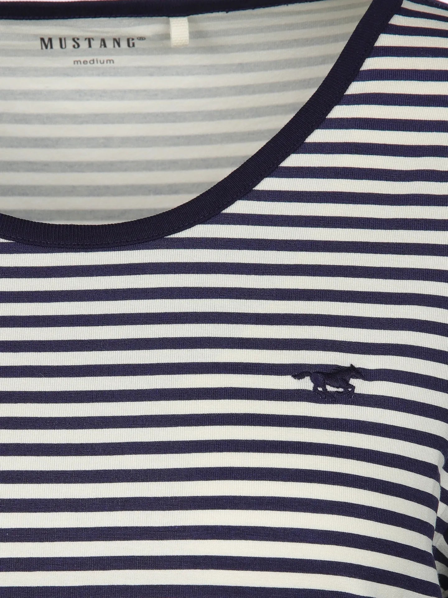 Damski Longsleeve Mustang Style Anna C Stripe Horizontal Stripe Navy 1015768 12661