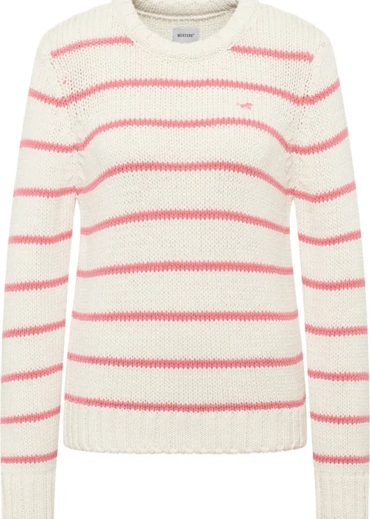 Damski Sweter Mustang Style Silas Pink Stripe French Riviera 1016174 12724
