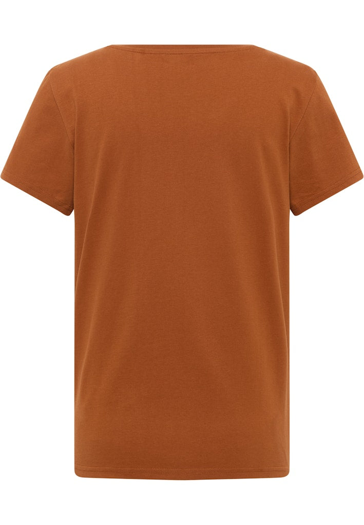 Damski T-Shirt Mustang Style Alma Caramel Café 1015928 7169