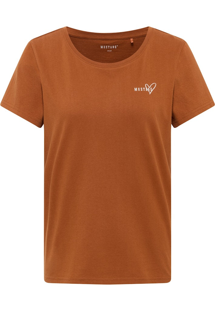 Damski T-Shirt Mustang Style Alma Caramel Café 1015928 7169