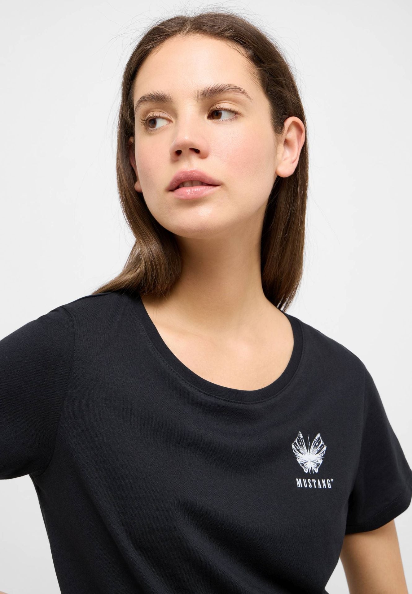 Damski T-Shirt Mustang Style Alma Jet Black 1015459 4188
