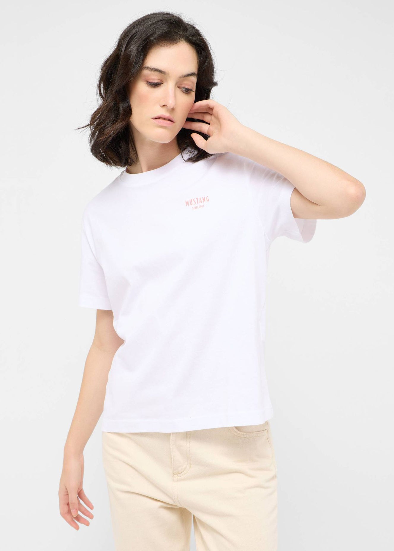 Damski T-Shirt Mustang Style Floris General White 1016158 2045