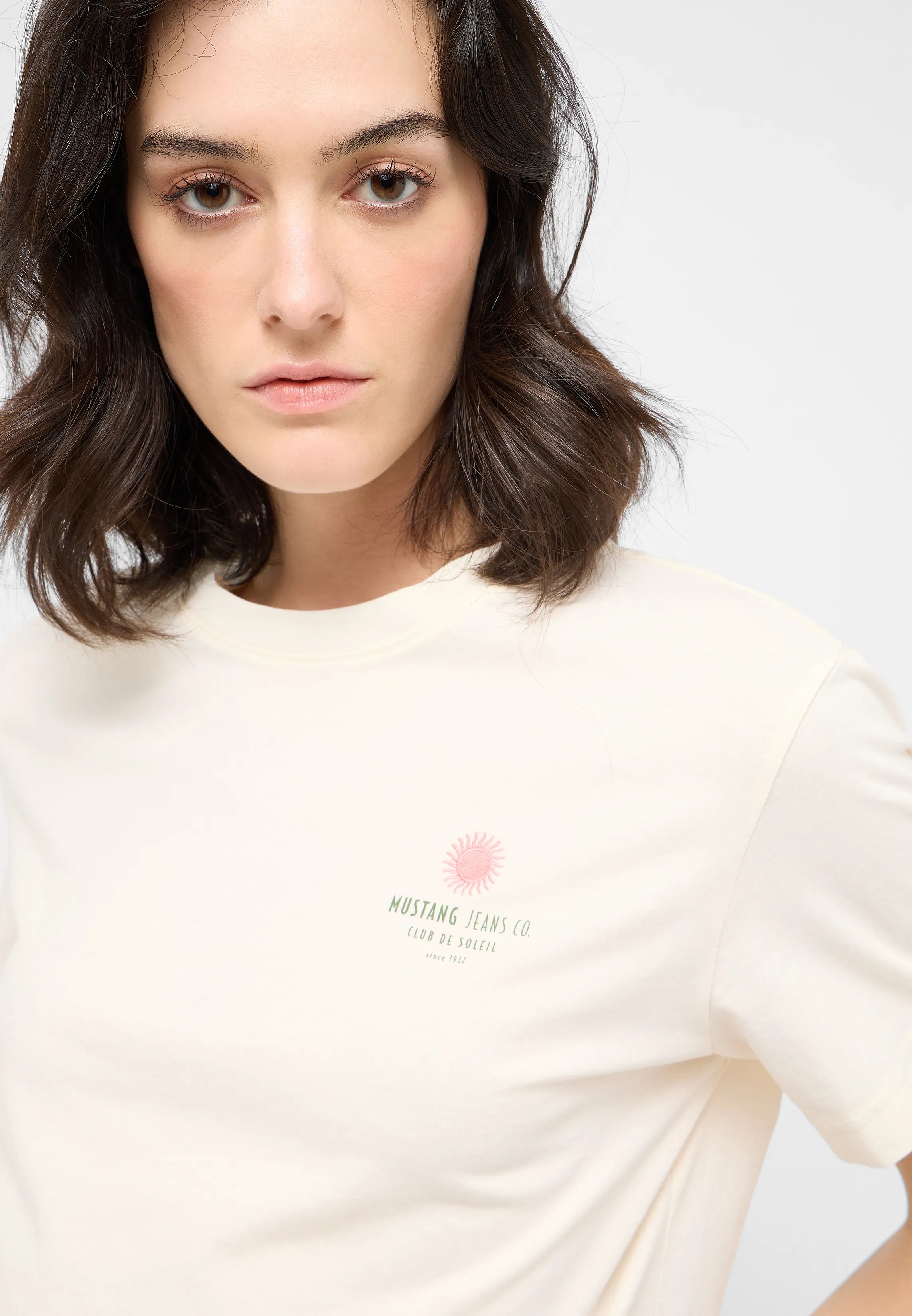 Damski T-Shirt Mustang Style Floris Whisper White 1016141 2013