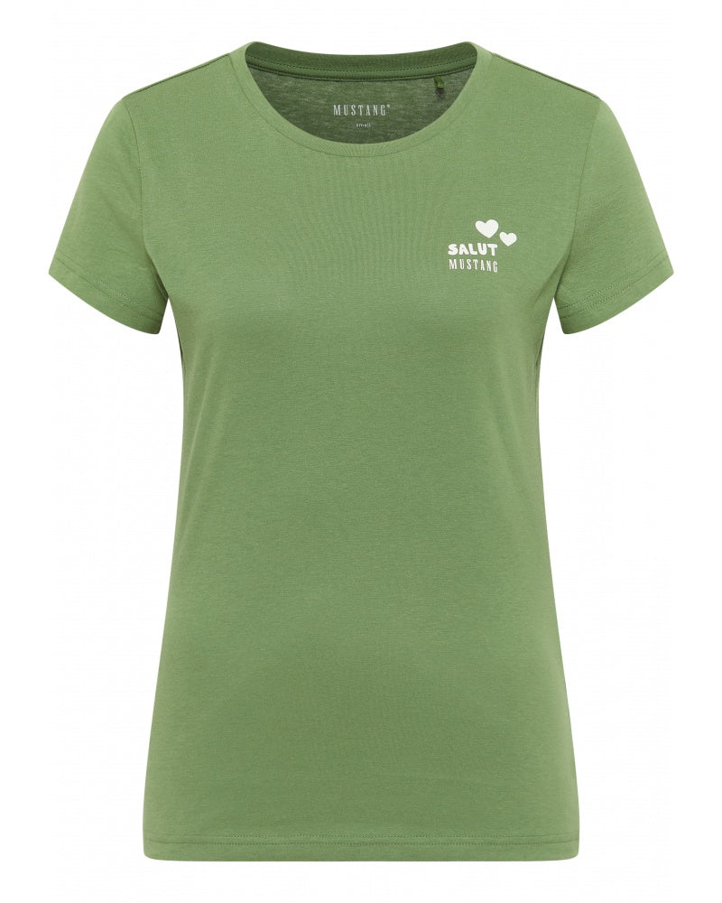 Damski T-Shirt Mustang Style Loa Vineyard Green 1016143 6340