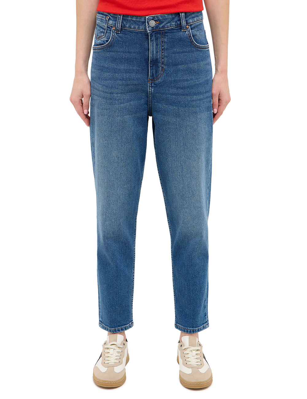 Damskie Spodnie Jeansowe Mustang Style Charlotte Tapered Denim Blue 1016916 5000 681