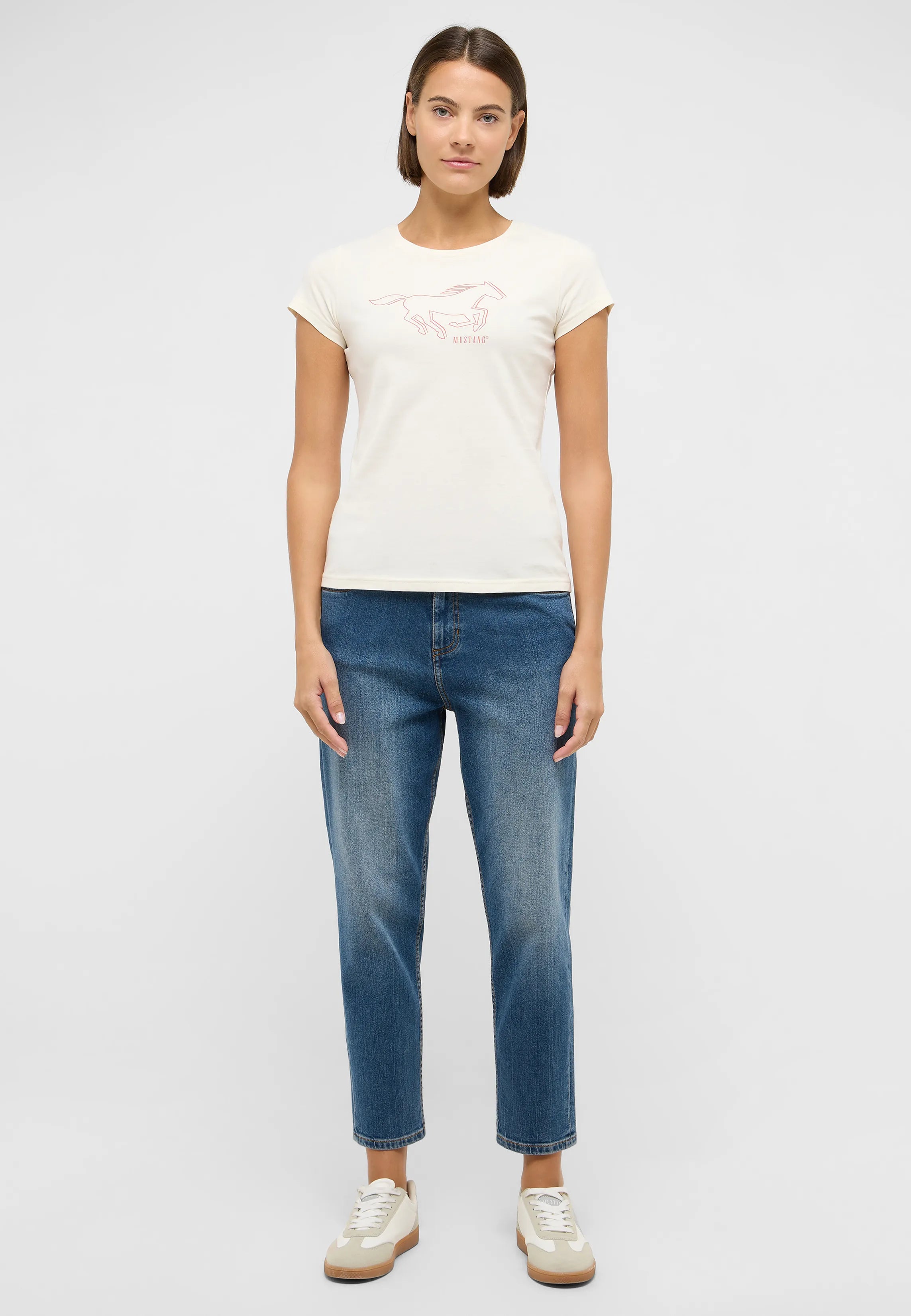 Damskie Spodnie Jeansowe Mustang Style Charlotte Tapered Denim Blue 1017595 5000 781