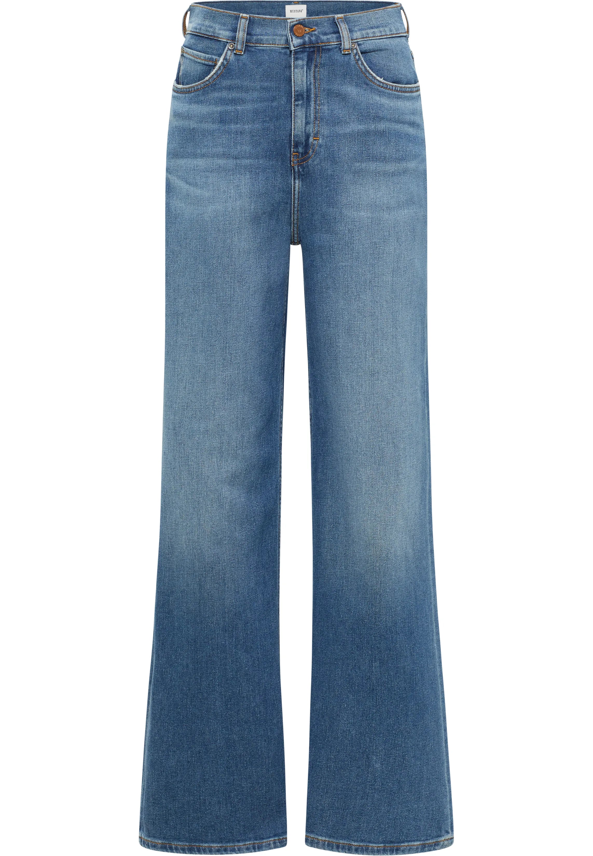 Damskie Spodnie Jeansowe Mustang Style Luise Wide Denim Blue 1016553 5000 521