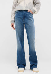 Damskie Spodnie Jeansowe Mustang Style Madison Wide Denim Blue 1016931 5000 582