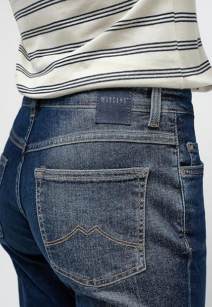 Damskie Spodnie Jeansowe Mustang Style Rebecca Slim Denim Blue 1014714 5000 882