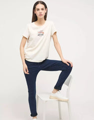 Damskie Spodnie Jeansowe Mustang Style Shelby Skinny Denim Blue 1014342 5000 702