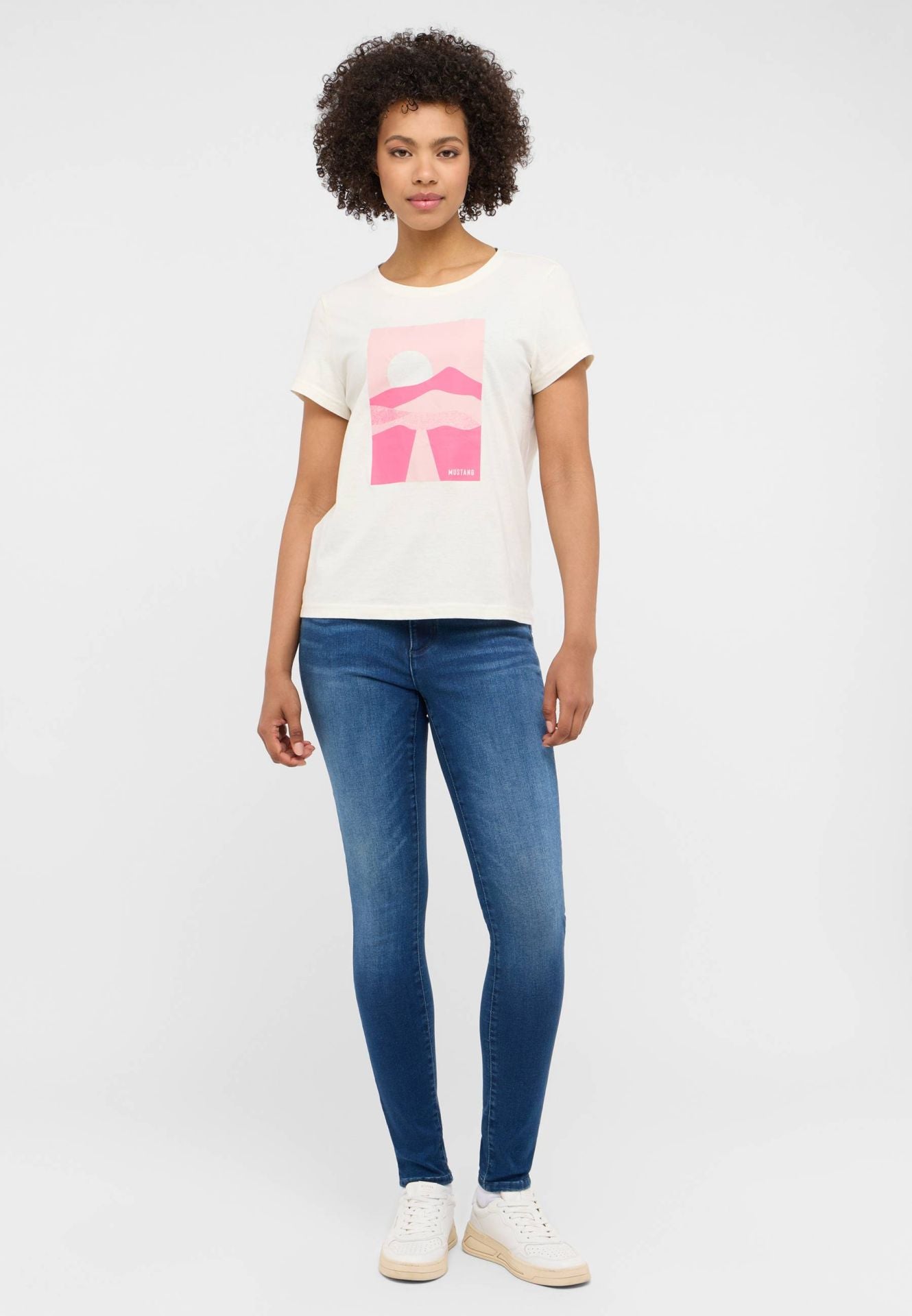 Damskie Spodnie Jeansowe Mustang Style Shelby Skinny Denim Blue 1015975 5000 742