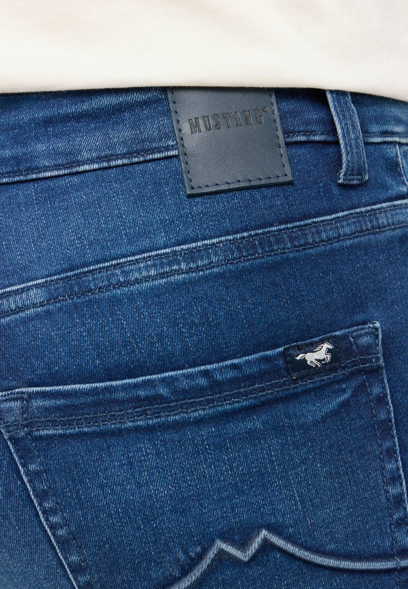 Damskie Spodnie Jeansowe Mustang Style Shelby Skinny Denim Blue 1015975 5000 742