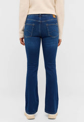 Damskie Spodnie Jeansowe Mustang Style Shelby Slim Boot Denim Blue 1015992 5000 742
