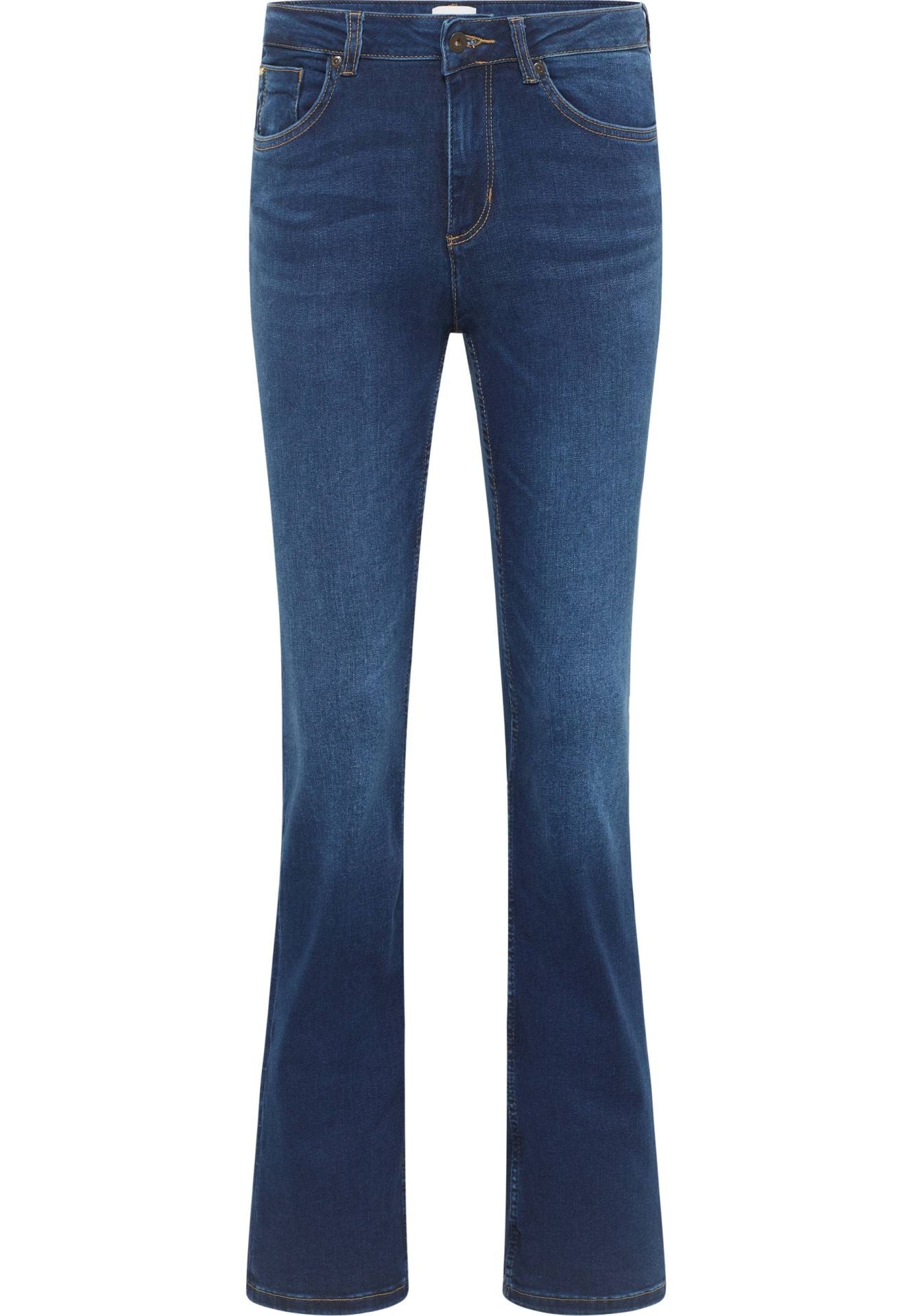 Damskie Spodnie Jeansowe Mustang Style Shelby Slim Boot Denim Blue 1015992 5000 742