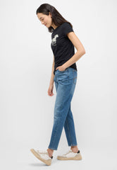 Damskie Spodnie Jeansowe Mustang Style Brooks Relaxed Slim Denim Blue 1015560 5000 602