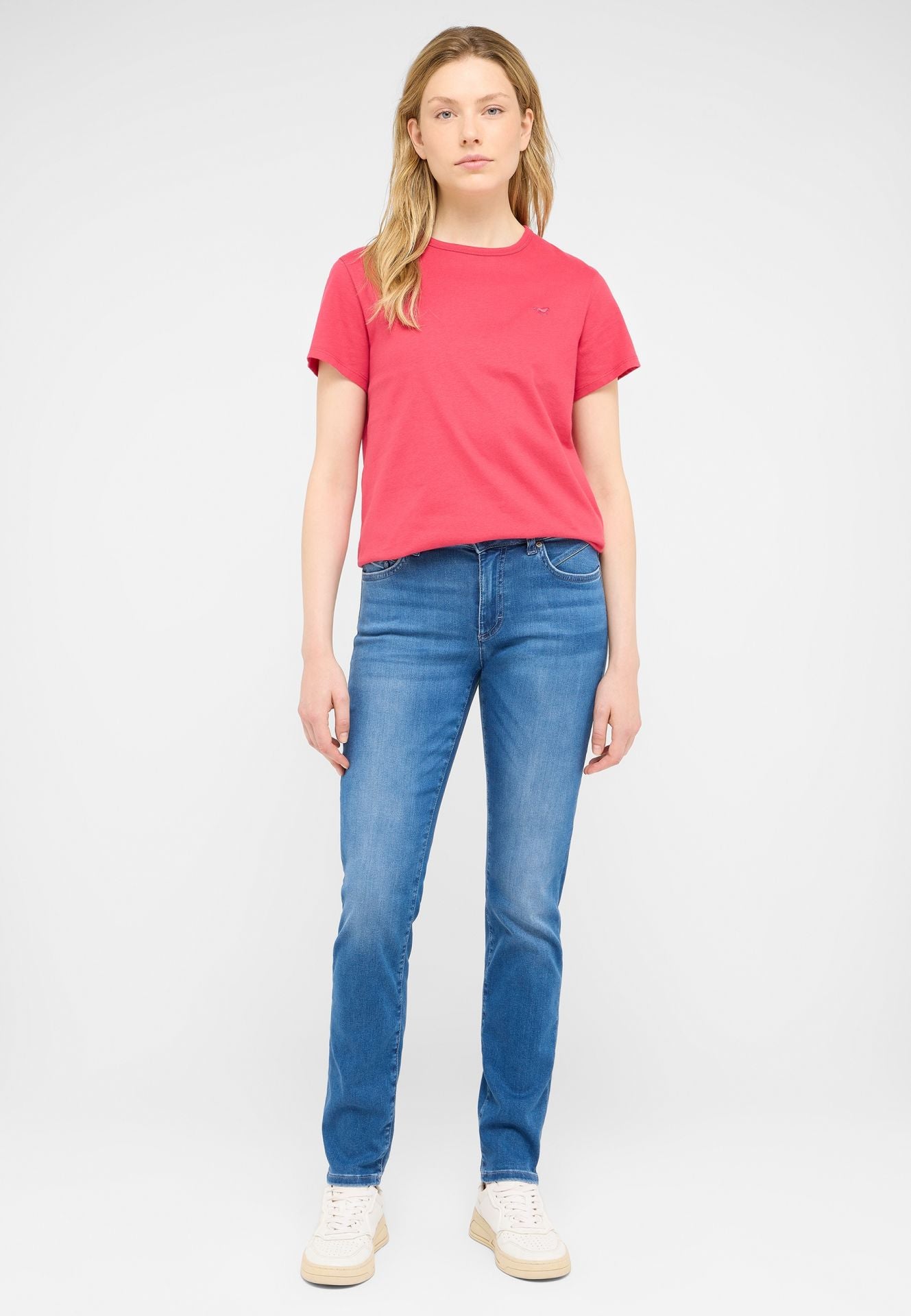 Damskie Spodnie Jeansowe Mustang Style Crosby Relaxed Slim Denim Blue 1016912 5000 582