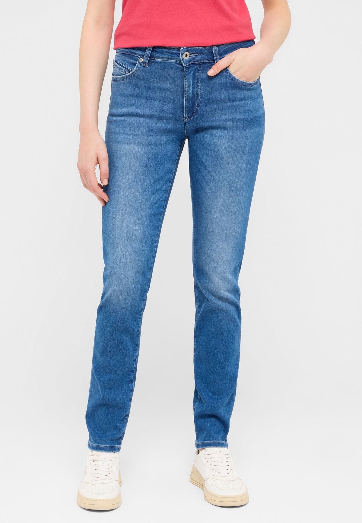 Damskie Spodnie Jeansowe Mustang Style Crosby Relaxed Slim Denim Blue 1016912 5000 582