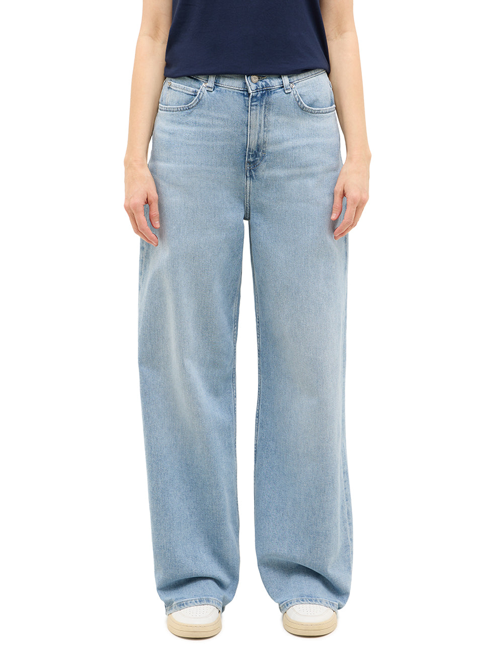 Damskie Spodnie Jeansowe Mustang Style Luise Wide Denim Blue 1016553 5000 211