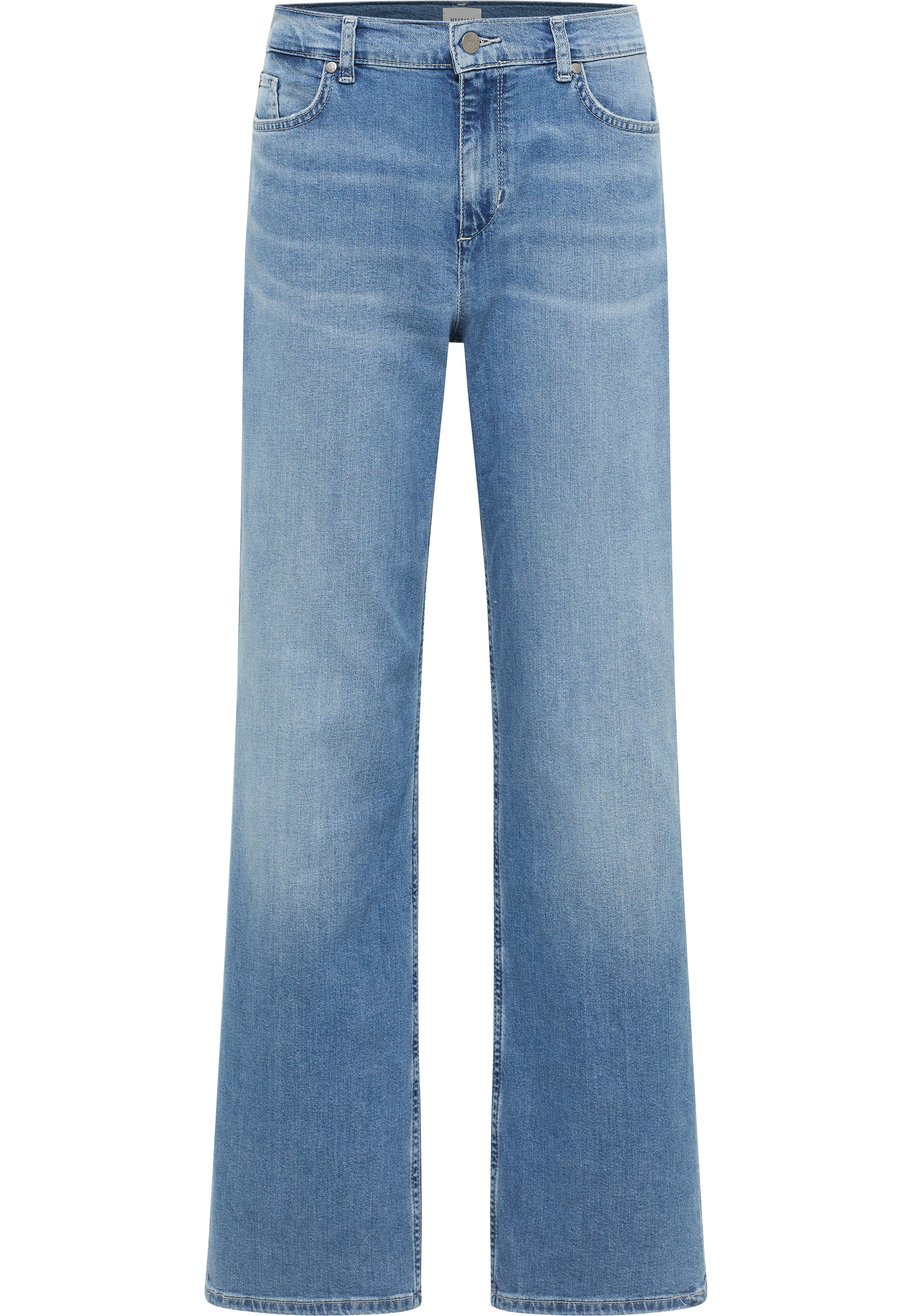 Damskie Spodnie Jeansowe Mustang Style Madison Wide Denim Blue 1016554 5000 412