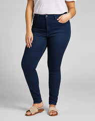 Damskie spodnie jeansowe LEE Super High Scarlett DARK EVITA L32GPVYY 112107495