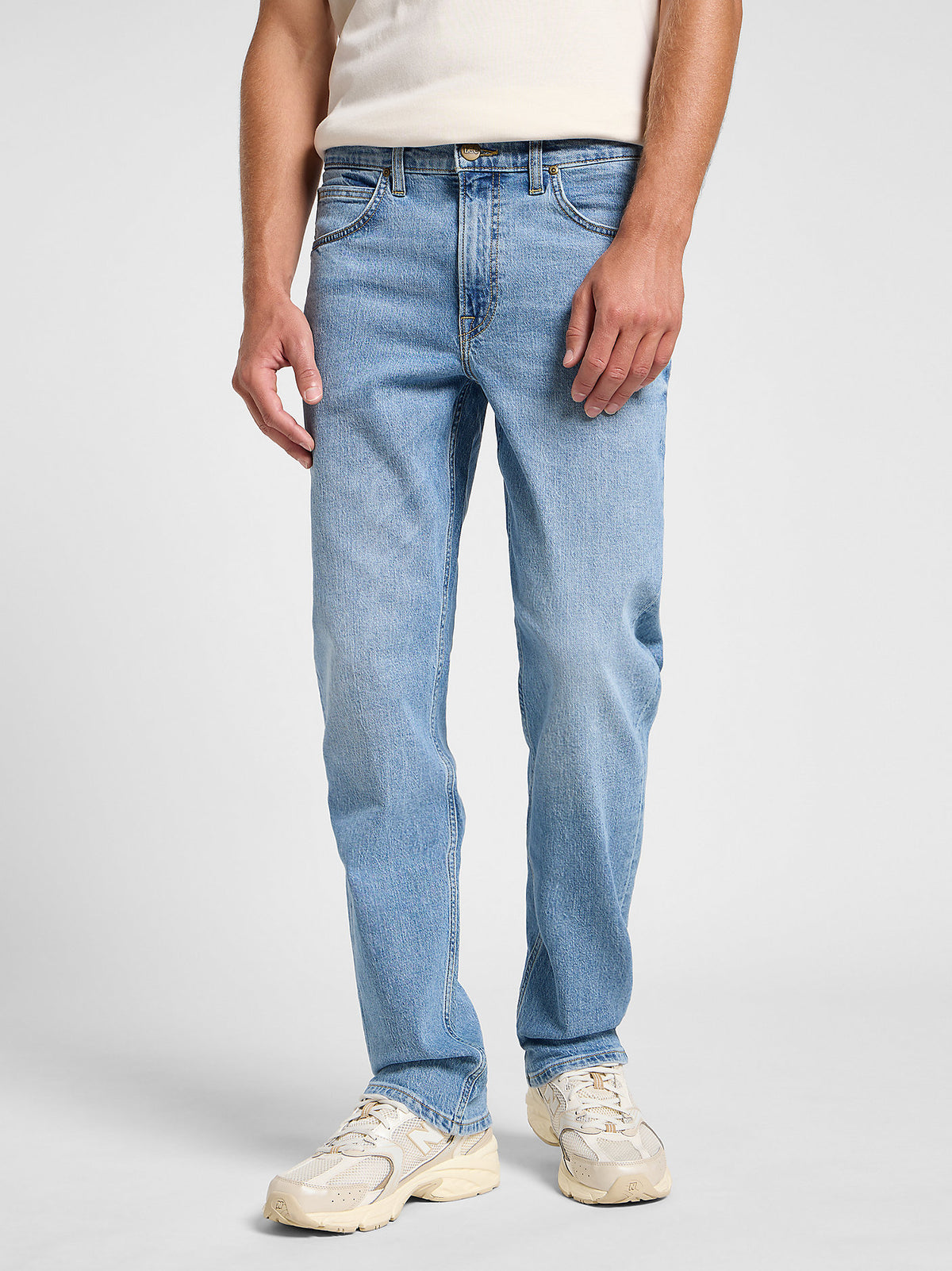JEANSY MĘSKIE SPODNIE LEE BROOKLYN STRAIGHT HORIZON BLUE 112363849