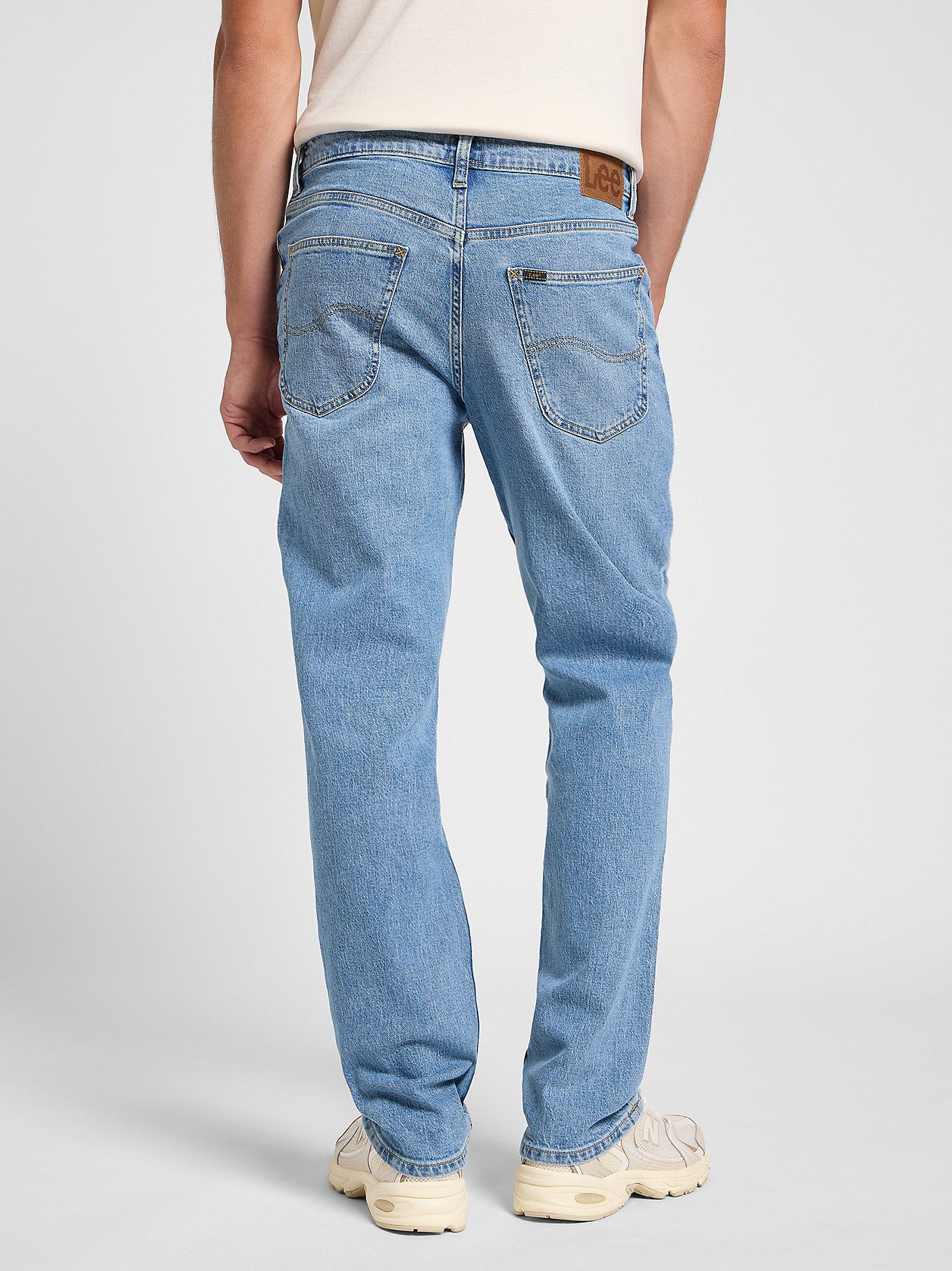 JEANSY MĘSKIE SPODNIE LEE BROOKLYN STRAIGHT HORIZON BLUE 112363849