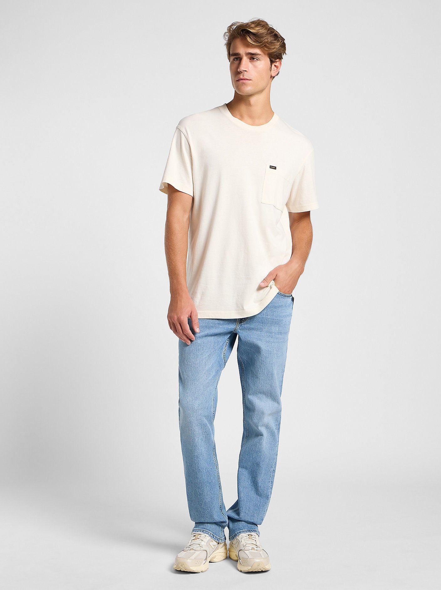 JEANSY MĘSKIE SPODNIE LEE BROOKLYN STRAIGHT HORIZON BLUE 112363849