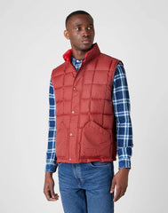 KAMIZELKA MĘSKA WRANGLER THE VEST RUSTY BROWN W4C7WRH11 112129104
