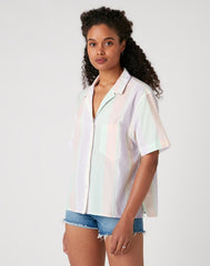 KOSZULA DAMSKA WRANGLER CUBAN SHIRT PASTEL VIOLET W5R36SP26 112130307