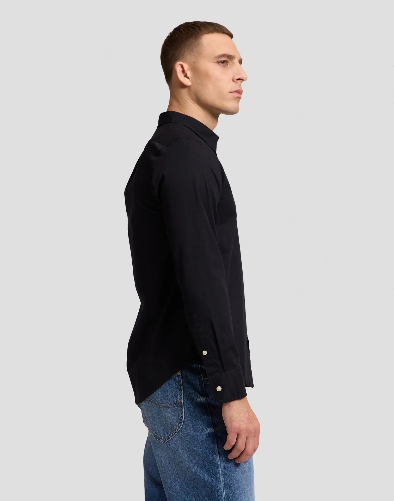 KOSZULA MĘSKA LEE LS CLEAN SHIRT BLACK 112386620