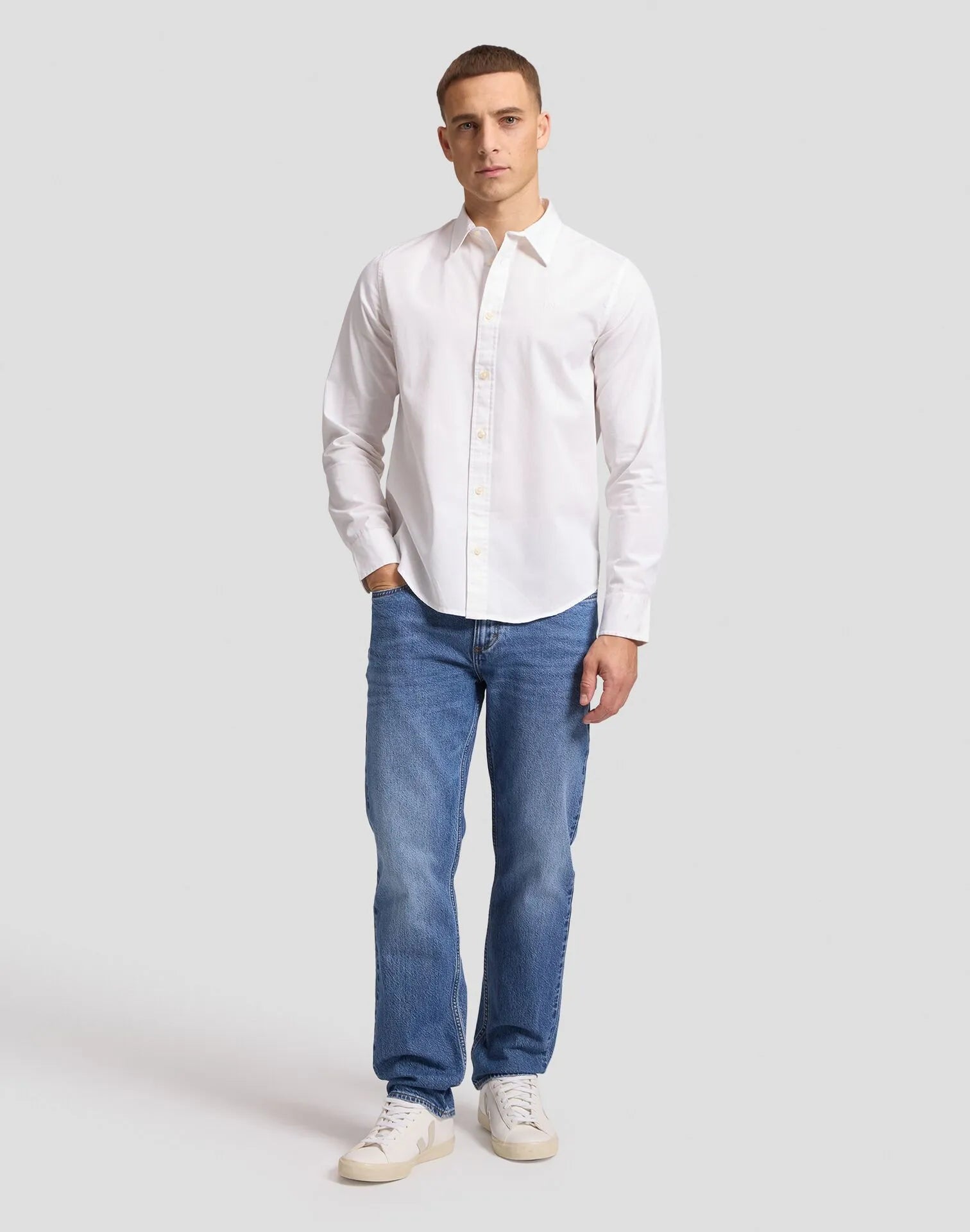 KOSZULA MĘSKA LEE LS CLEAN SHIRT BRIGHT WHITE 112386402