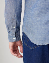 KOSZULA MĘSKA WRANGLER LS 1PKT BUTTN DOWN MID INDIGO W5F3TVX8E 112130135
