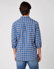 KOSZULA MĘSKA WRANGLER LS 1PKT BUTTON DOWN NAVY W5A3TS114 112130036