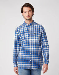 KOSZULA MĘSKA WRANGLER LS 1PKT BUTTON DOWN NAVY W5A3TS114 112130036