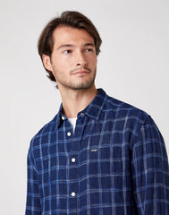 KOSZULA MĘSKA WRANGLER LS 1PKT SHIRT LIMOGES BLUE W5A11KX50 112129952
