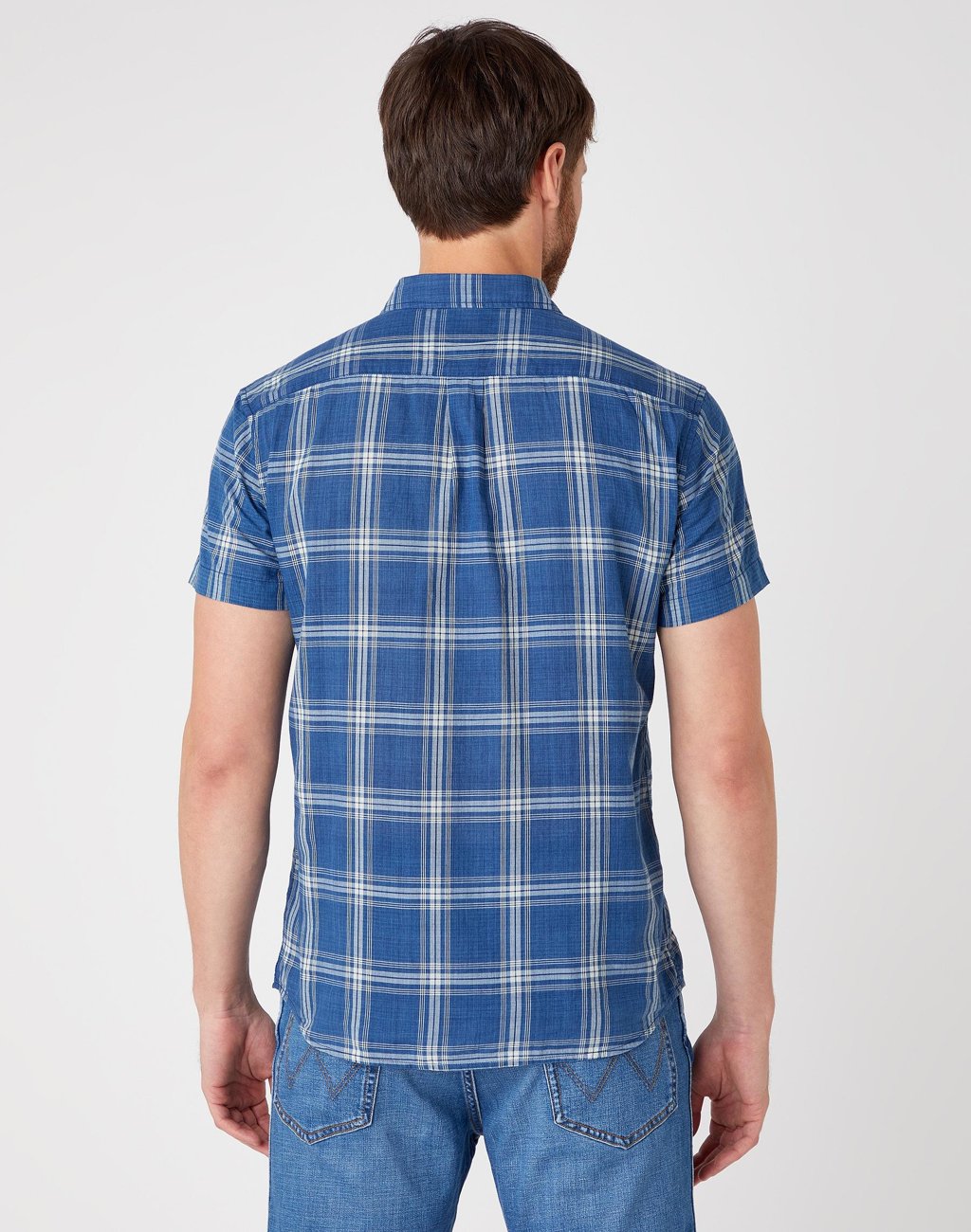 KOSZULA MĘSKA WRANGLER SS 1PKT SHIRT DARK INDIGO W5J6OEX1E 112130185