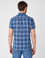 KOSZULA MĘSKA WRANGLER SS 1PKT SHIRT DARK INDIGO W5J6OEX1E 112130185