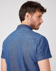 KOSZULA MĘSKA WRANGLER SS WESTERN SHIRT MID SUMMER W5J05K30P 112130147