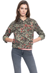 KURTKA JEANSOWA DAMSKA LEE MILITARY OVERSHIRT REGULAR L51BSBQY 112111517