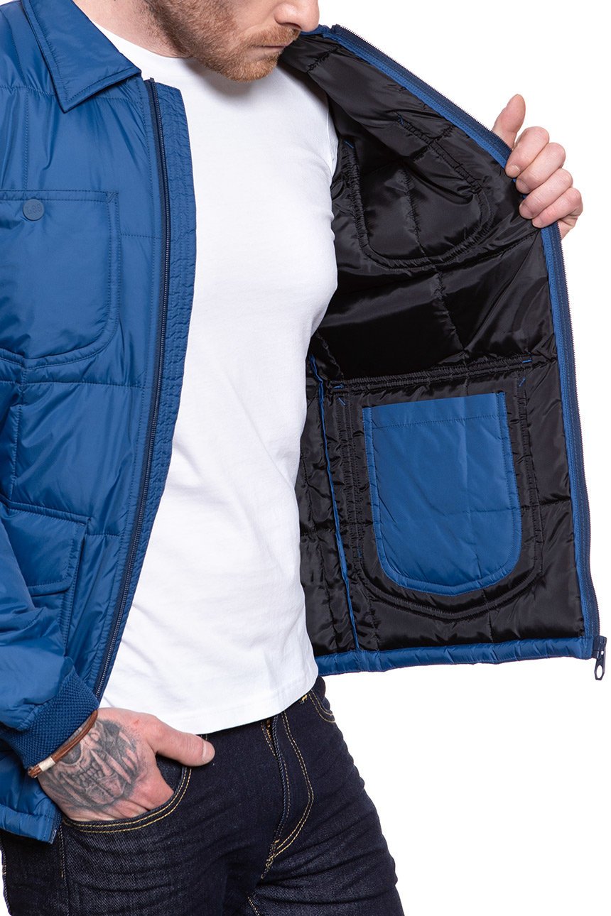 KURTKA LEE LIGHTWEIGHT PADDED OIL BLUE L86CUJMO 112122639