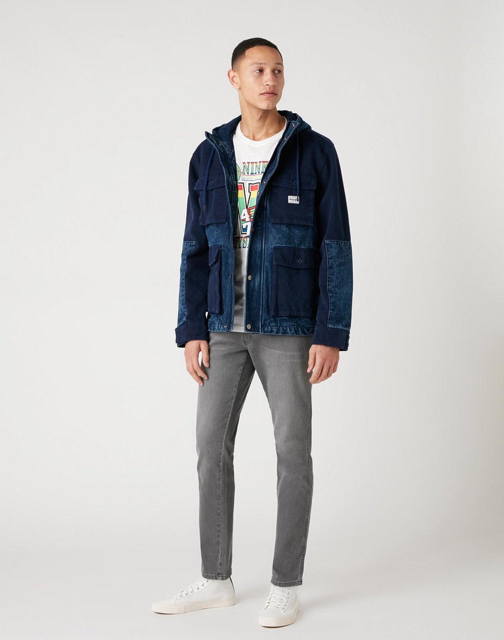 KURTKA MĘSKA WRANGLER FIELD JACKET INDIGO W4E3V2452 112129125