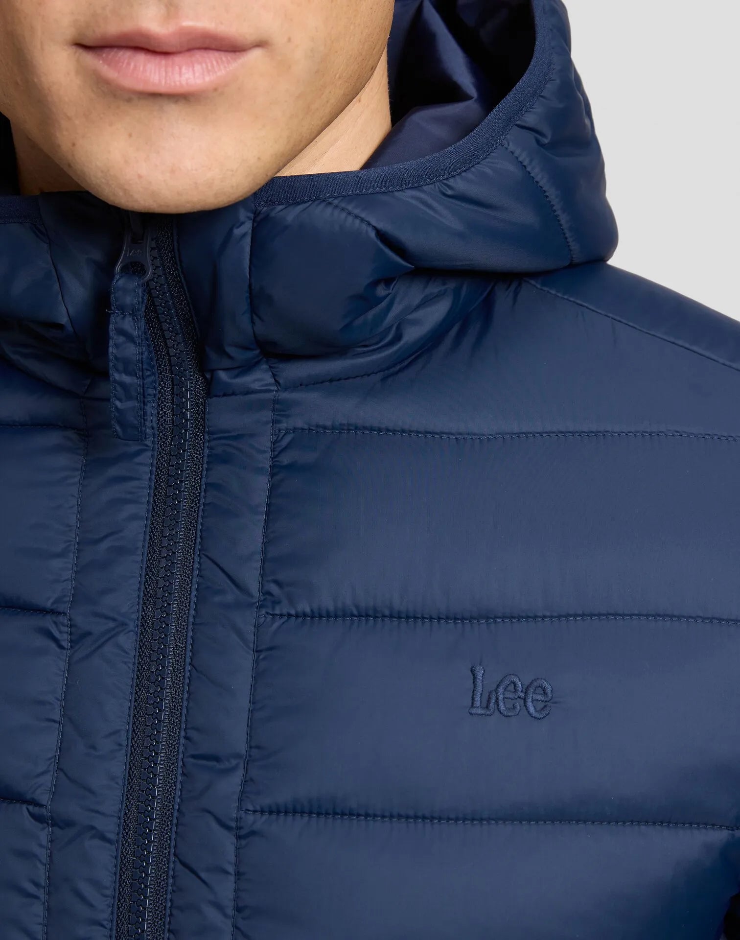 KURTKA PRZEJŚCIOWA MĘSKA LEE PUFFER JACKET RIVET NAVY 112386311